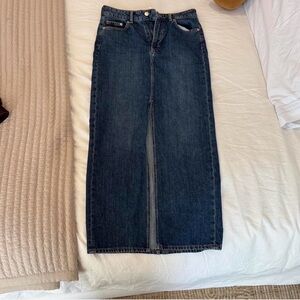 H&M denim maxi skirt slit